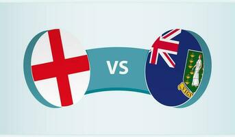 Engeland versus Brits maagd eilanden, team sport- wedstrijd concept. vector