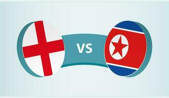 Engeland versus noorden Korea, team sport- wedstrijd concept. vector