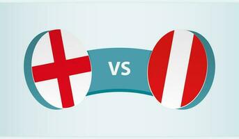 Engeland versus Peru, team sport- wedstrijd concept. vector