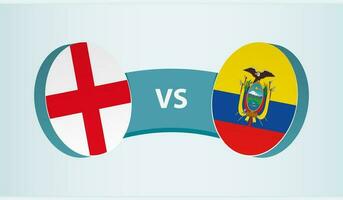 Engeland versus Ecuador, team sport- wedstrijd concept. vector