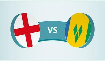 Engeland versus heilige vincent en de grenadines, team sport- wedstrijd concept. vector