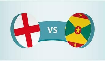 Engeland versus grenada, team sport- wedstrijd concept. vector
