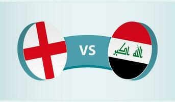 Engeland versus Irak, team sport- wedstrijd concept. vector