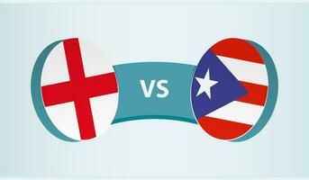 Engeland versus puerto rico, team sport- wedstrijd concept. vector
