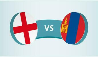 Engeland versus Mongolië, team sport- wedstrijd concept. vector