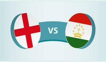 Engeland versus Tadzjikistan, team sport- wedstrijd concept. vector