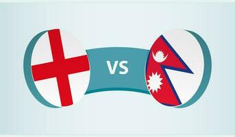 Engeland versus Nepal, team sport- wedstrijd concept. vector
