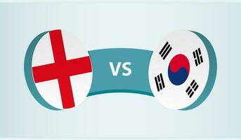 Engeland versus zuiden Korea, team sport- wedstrijd concept. vector