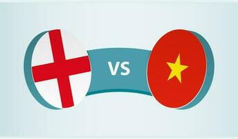 Engeland versus Vietnam, team sport- wedstrijd concept. vector