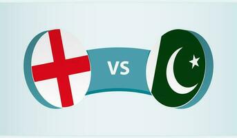 Engeland versus Pakistan, team sport- wedstrijd concept. vector