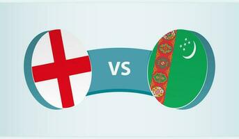 Engeland versus turkmenistan, team sport- wedstrijd concept. vector