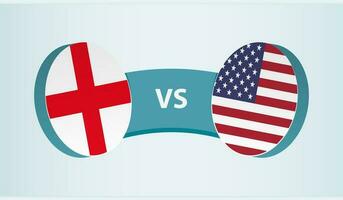 Engeland versus Verenigde Staten van Amerika, team sport- wedstrijd concept. vector