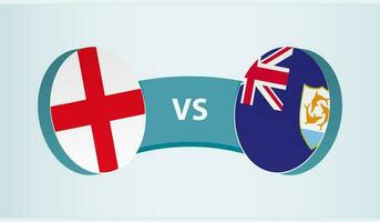 Engeland versus anguilla, team sport- wedstrijd concept. vector