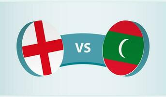 Engeland versus Maldiven, team sport- wedstrijd concept. vector