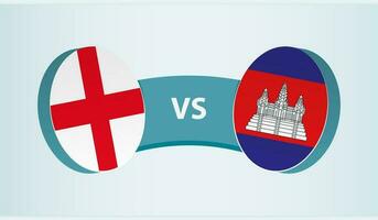 Engeland versus Cambodja, team sport- wedstrijd concept. vector