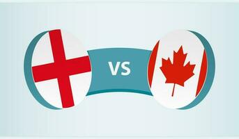 Engeland versus Canada, team sport- wedstrijd concept. vector