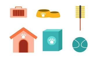 elementen huisdieren voedsel thema logo vector