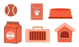 elementen huisdieren voedsel thema logo vector