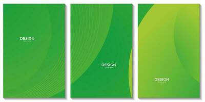 reeks van affiches. reeks van dekt. reeks van flyers. abstract groen helling biologisch achtergrond vector