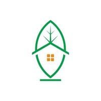 natuurhuis logo ontwerp vector