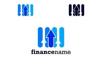 gemakkelijk illustratie logo ontwerp voor financieel bedrijf. financieel bedrijf logo ontwerp in blauw kleur. vector