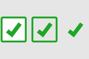 groen controleren pictogrammen reeks vector