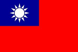 Taiwan vlag. vector illustratie