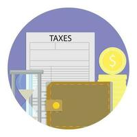 belasting dag icoon vector. financieel jaar- belasting illustratie vector