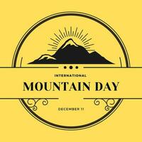 modieus Internationale berg dag poster ontwerp vector