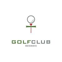 eerste brief t golf club icoon logo ontwerp sjabloon vector