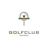 eerste brief t golf club icoon logo ontwerp sjabloon vector