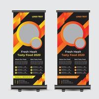 fastfood roll-up bannerontwerp vector