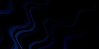 donkerblauwe vectorachtergrond met krommen kleurrijke illustratie met gebogen lijnenpatroon voor boekjes folders leaflet vector