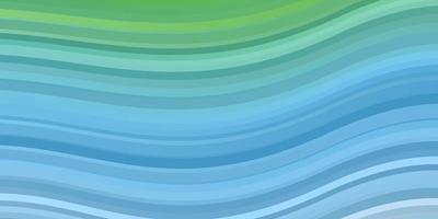lichtblauwe groene vectorachtergrond met gebogen lijnen gloednieuwe kleurrijke illustratie met gebogen lijnensjabloon voor uw ui-ontwerp vector