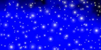 donkerblauwe vectortextuur met mooie sterren decoratieve illustratie met sterren op abstract malplaatjepatroon voor de bestemmingspagina's van websites vector