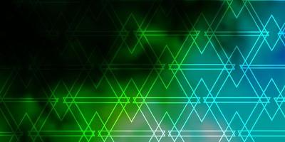 lichtblauwe groene vectorlay-out met lijnendriehoeken moderne abstracte illustratie met kleurrijk driehoekenontwerp voor uw bevorderingen vector