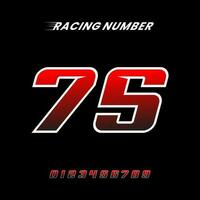 racing aantal 75 ontwerp vector sjabloon