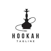 geïsoleerd hookah, shisha of water pijp logo ontwerp voor club, bar, cafe en winkel. vector