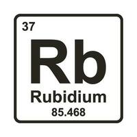 rubidium element icoon vector