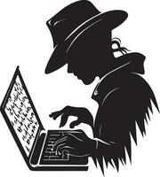 hacker vector silhouet illustratie kunst