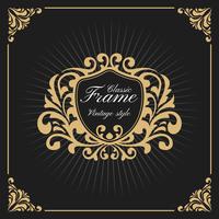 Vintage luxe monogram logo sjabloon vector