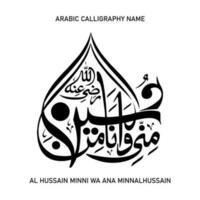 vector Arabisch schoonschrift Muharram ahlebait sticker