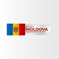 Moldavië onafhankelijkheid dag groet ontwerp vector