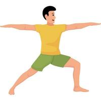 krijger yoga asana houding illustratie vector