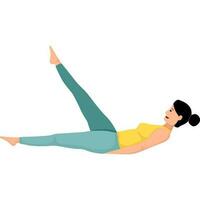 supta yoga asana houding illustratie vector