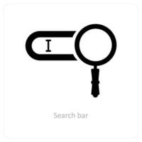 zoeken bar en delen koppeling icoon concept vector