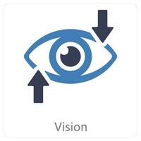 visie en zien icoon concept vector