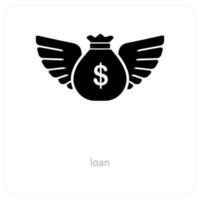 lening en hypotheek icoon concept vector