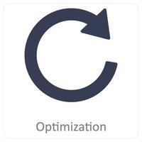 optimalisatie en vernieuwen pijl icoon concept vector