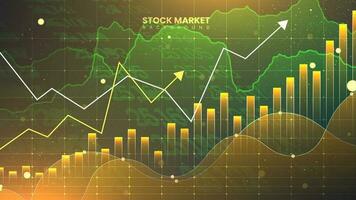 geslaagd voorraad markt statistisch informatie en trends met omhoog pijlen. futuristische financieel handel grafiek. economisch informatie groei achtergrond vector